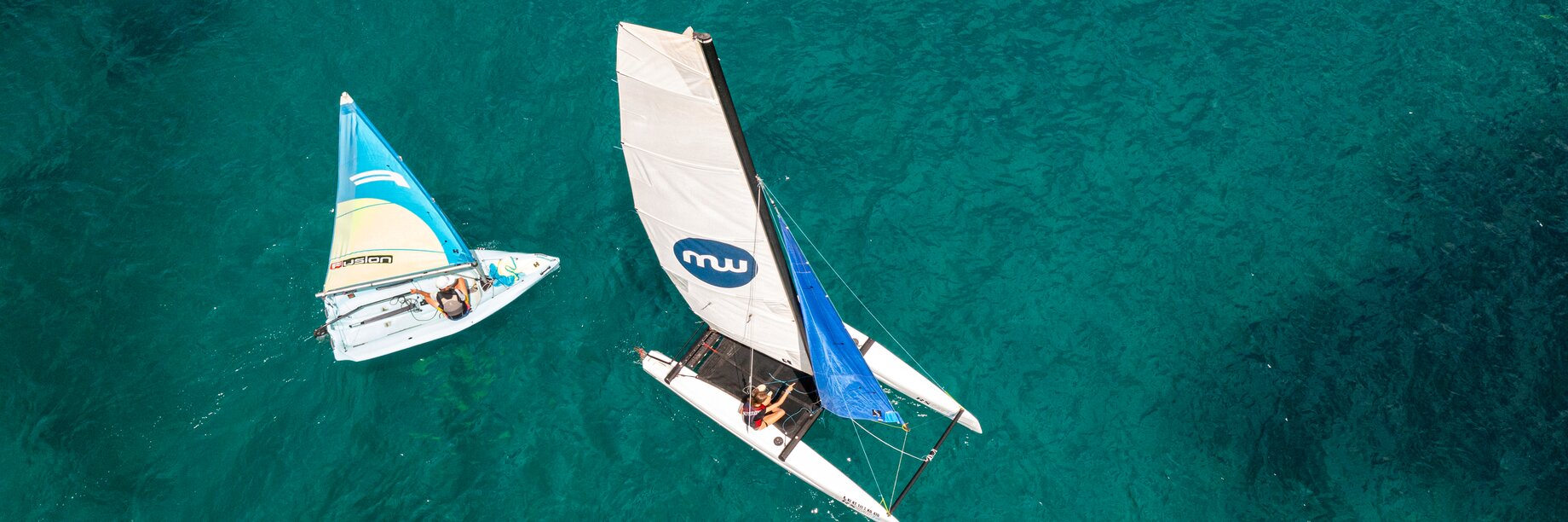 Dinghy and catamaran sailing in Paleros Beach Resort