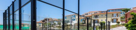 Padel court at Aeolian Village Beach Resort, Lesvos