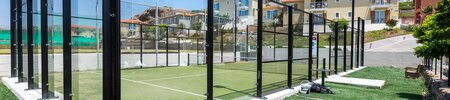 Padel court at Aeolian Village Beach Resort, Lesvos