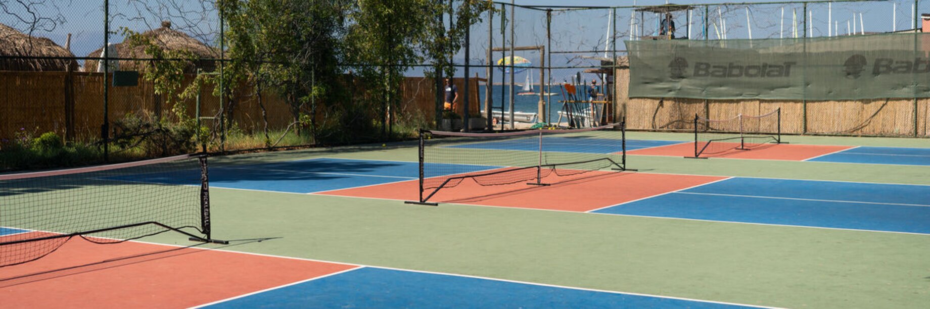 Pickleball courts at Phokaia Beach Resort, Turkey