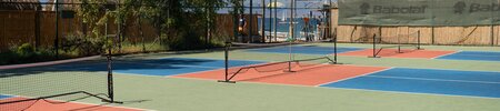 Pickleball courts at Phokaia Beach Resort, Turkey