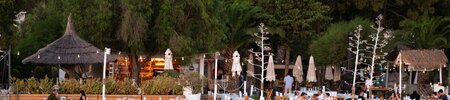 Agave restaurant on the beach at Phokaia Beach Resort, Turkey
