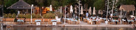 Agave restaurant on the beach at Phokaia Beach Resort, Turkey
