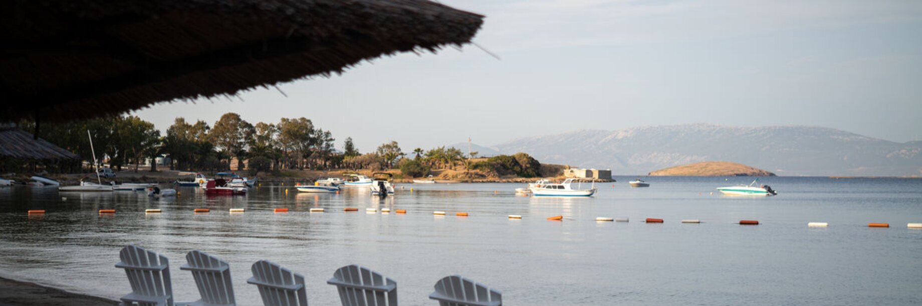 Beach and view of the sea at Phokaia Beach Resort, Turkey
