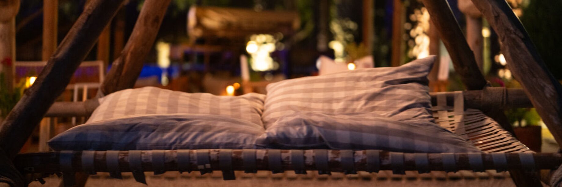 Tiki Bar in the evening at Phokaia Beach Resort