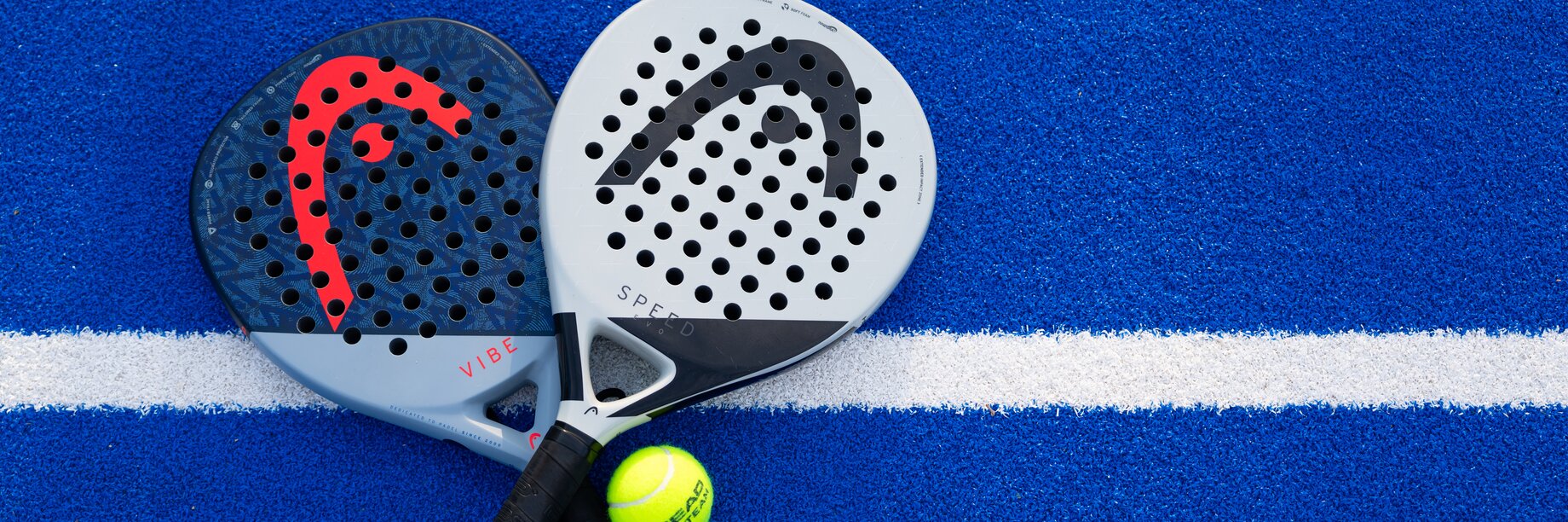 Padel racquets on the court at Paleros B Each Resort
