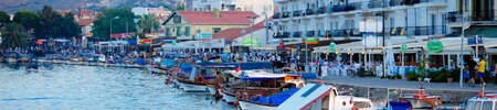 boats docked at a pier