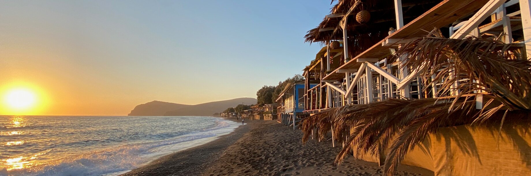 Aeolian Village Beach Resort, Lesvos, Skala Eresou, sunset beach