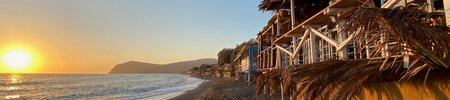 Aeolian Village Beach Resort, Lesvos, Skala Eresou, sunset beach