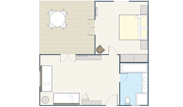 Room plan for Suite