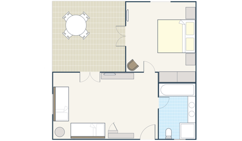 Room plan for Suite