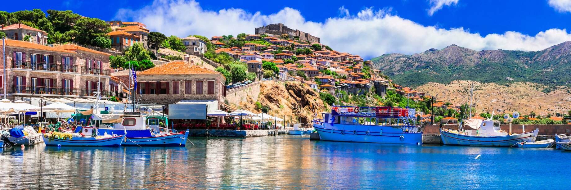 Molyvos town, Lesvos, Greece