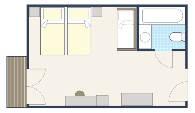 Room plan for Family double room