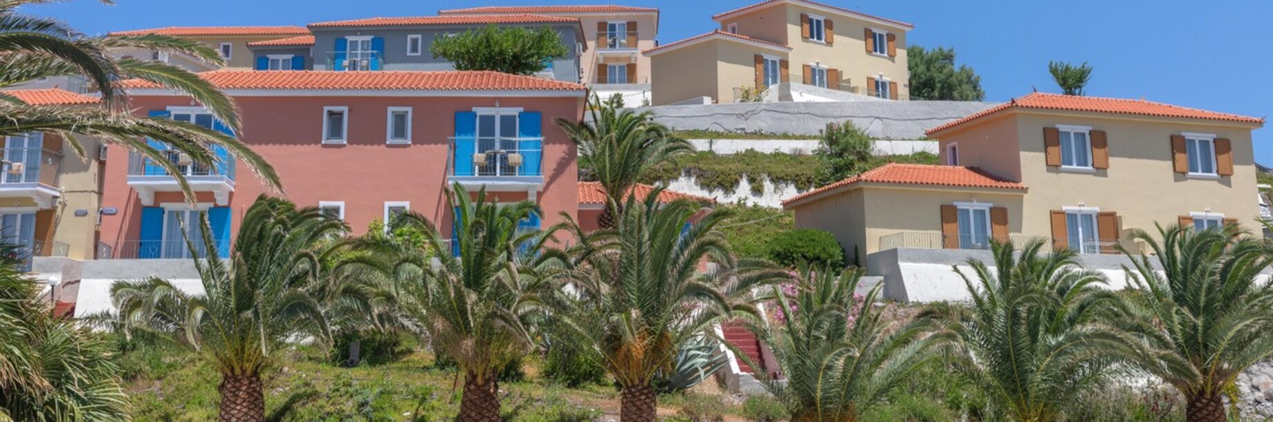 View of Village rooms at Aeolian Village Beach Resort, Lesvos